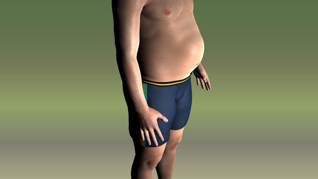 内臓脂肪が多い男性